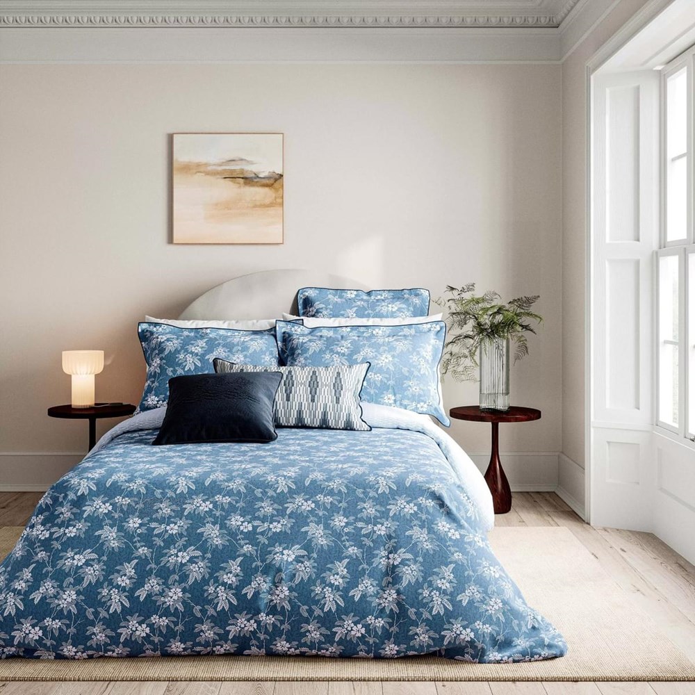 Zayda Bedding by Bedeck of Belfast in Chambray Blue